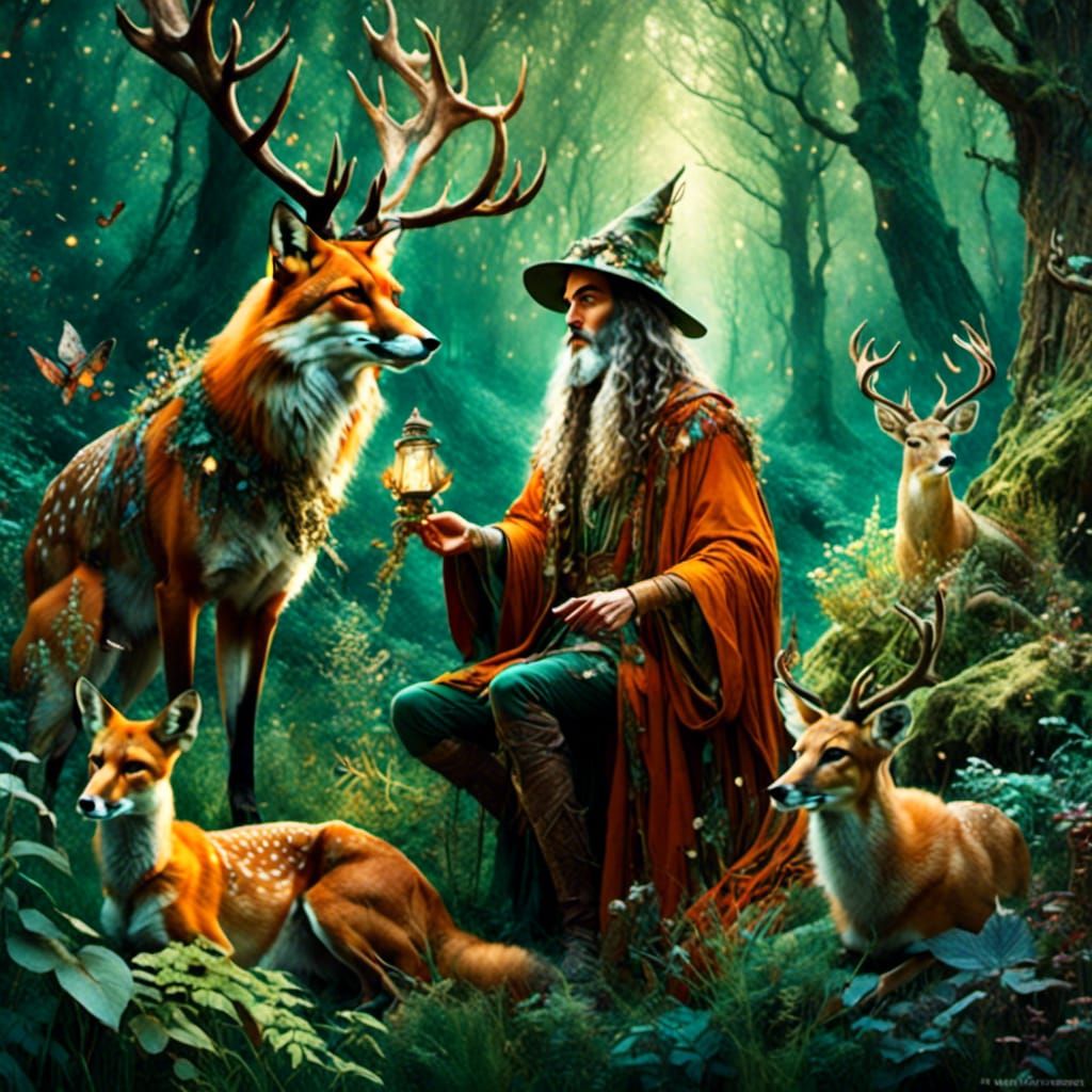Pagan Wizard's Forest Herb Collecting Adventure