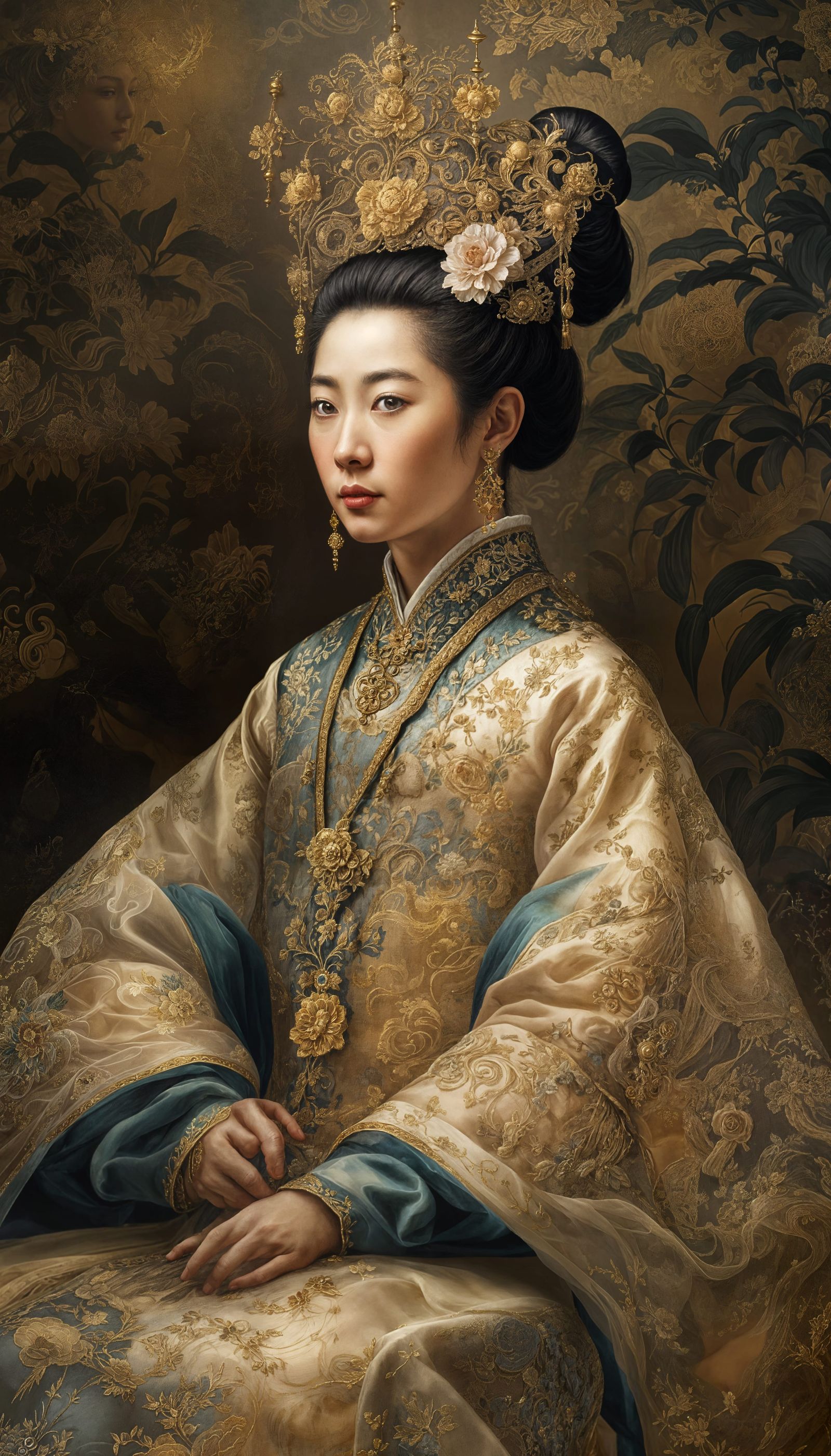 Chinese Empress Portrait in Baroque Style