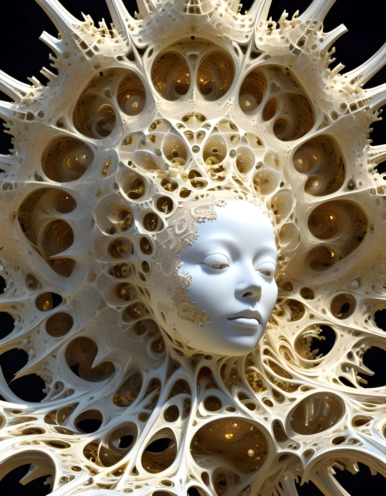 Dr. Moreau's Fractal Face in Imperial Light