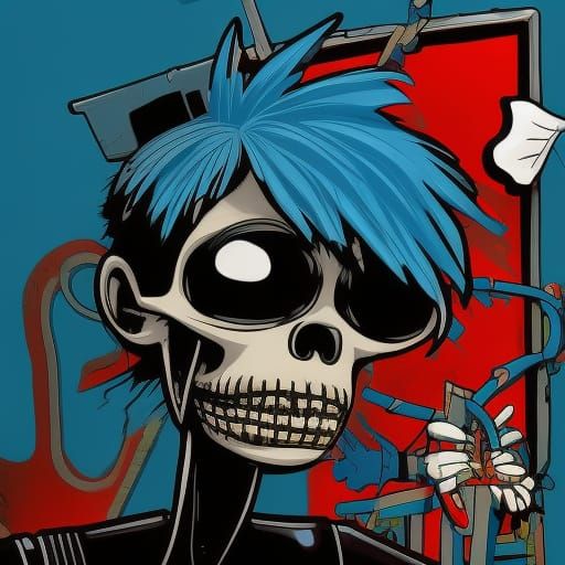 Borderlands Style Skeleton by Jamie Hewlett