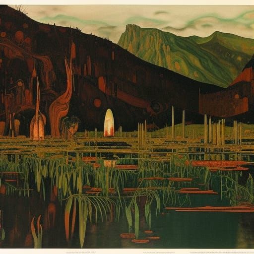 Venusian Swamp Intelligentsia: Sci-Fi Art Inspired by El Lis...