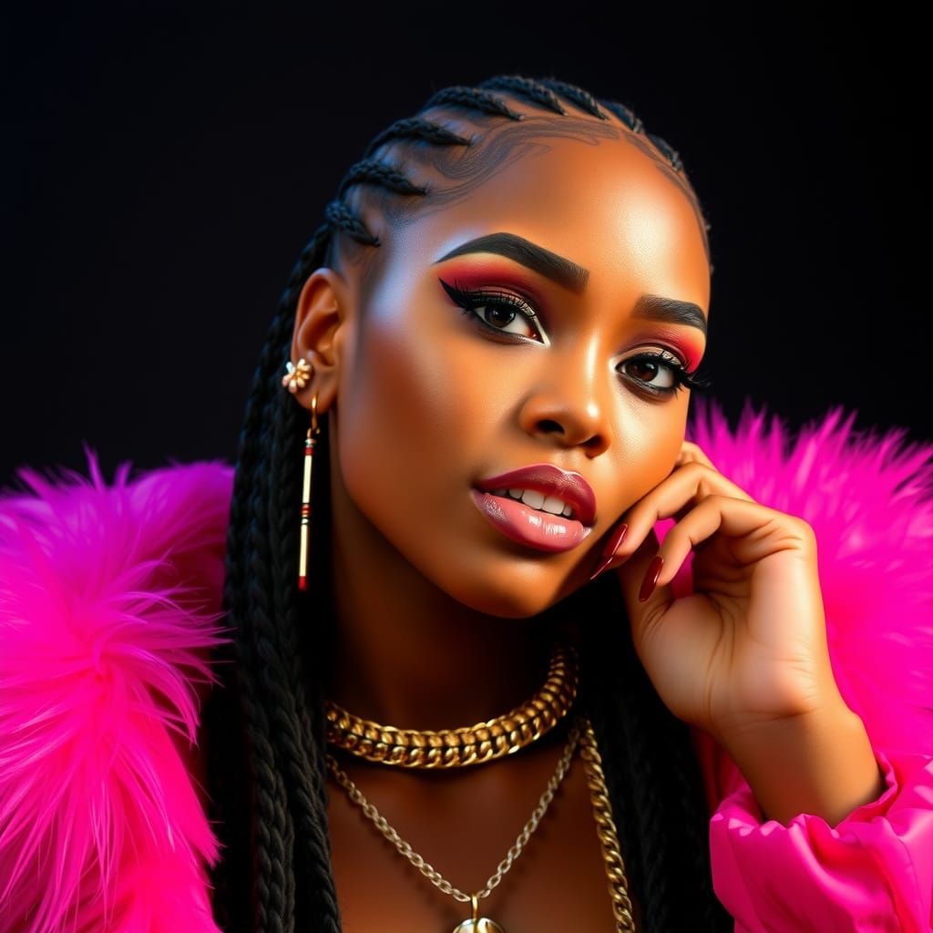 Charismatic Black Girl Portrait