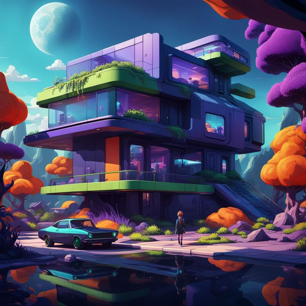 Trendy Chibi in Modern Fashion, Digital Art