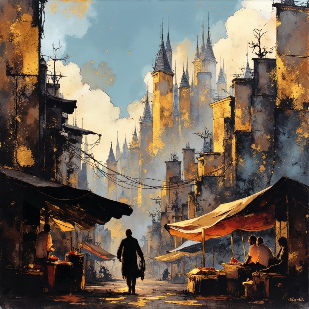 Floating City Marketplace: Opulence Meets Grit