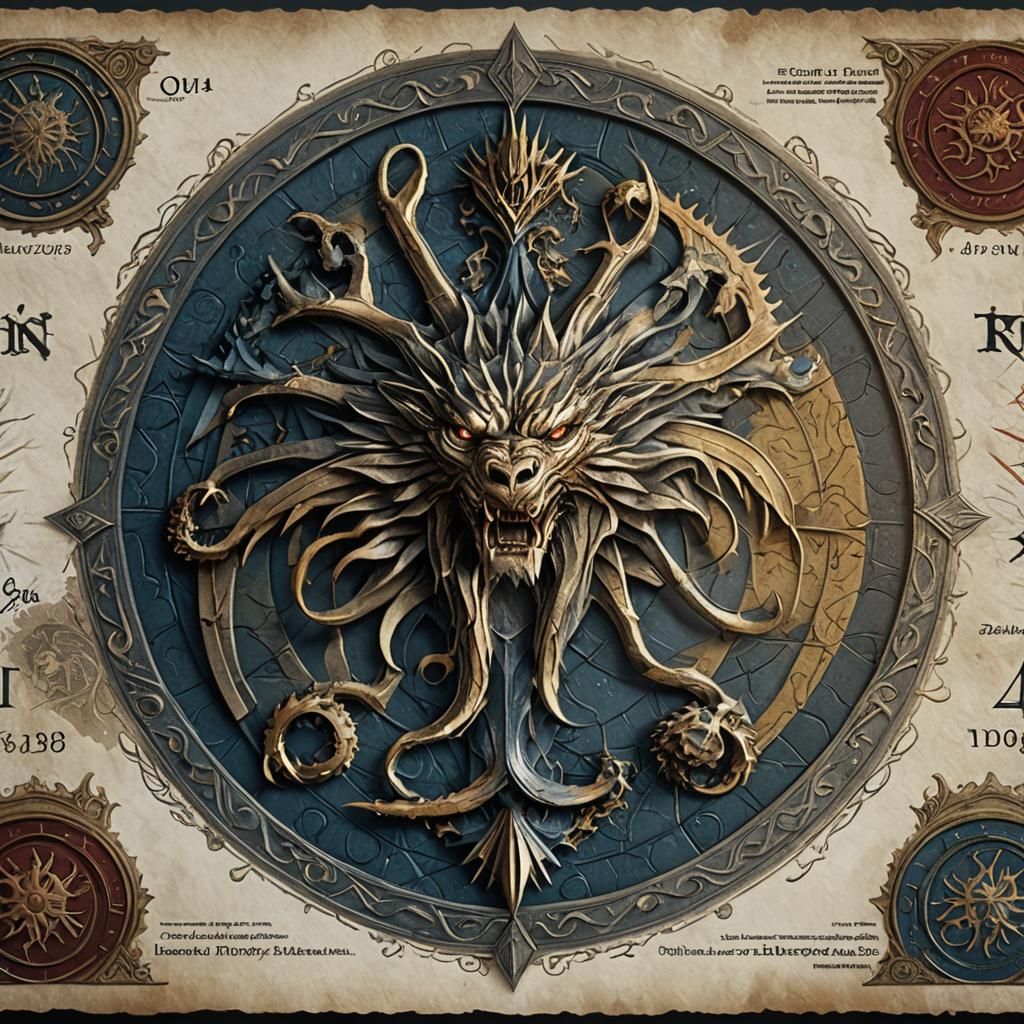 Game of Thrones Art Banknote in Detailed Matte Style