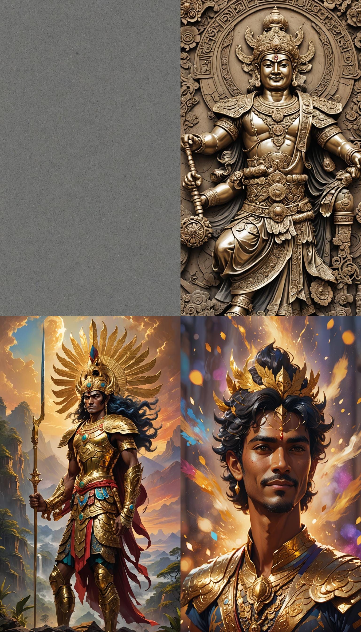 Arjuna's Lofty Aspirations Realized in Digital Art
