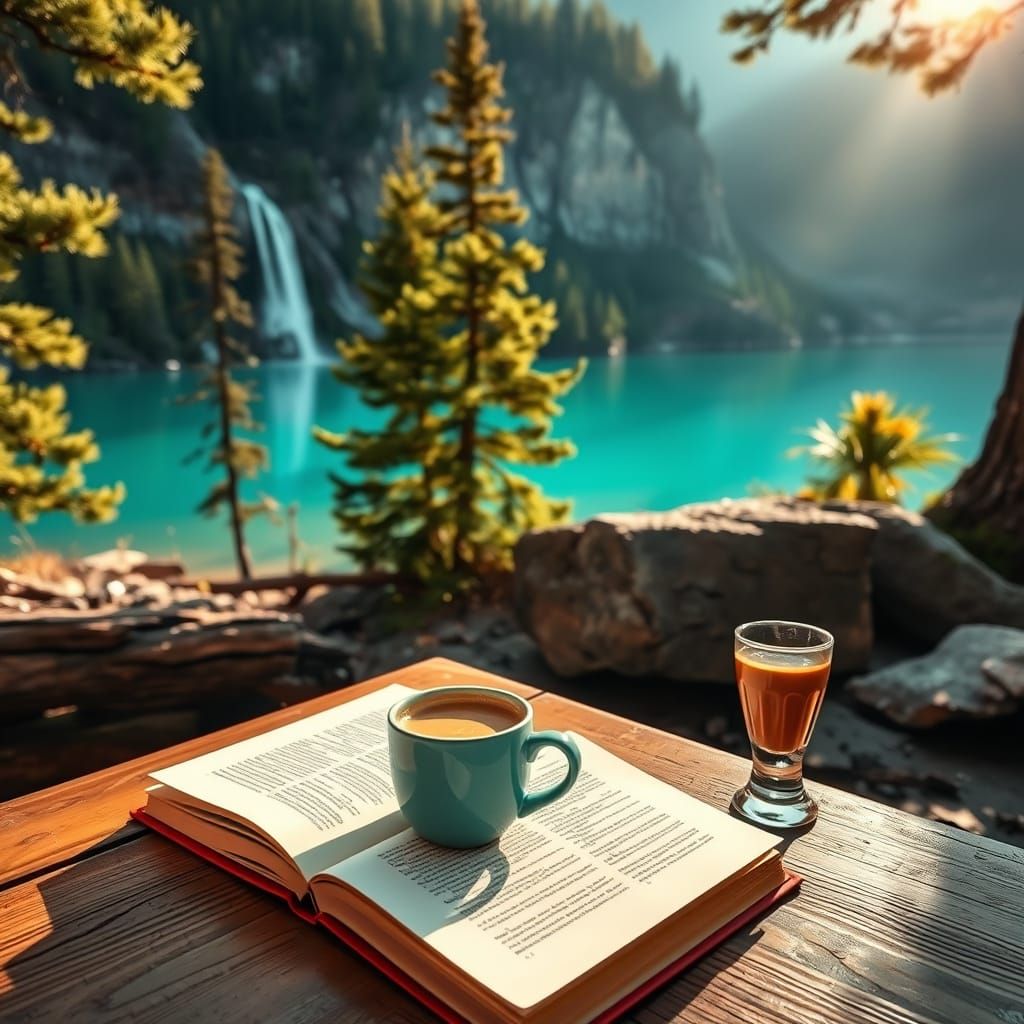 Turquoise Lake: A Peaceful Summer Morning Scene