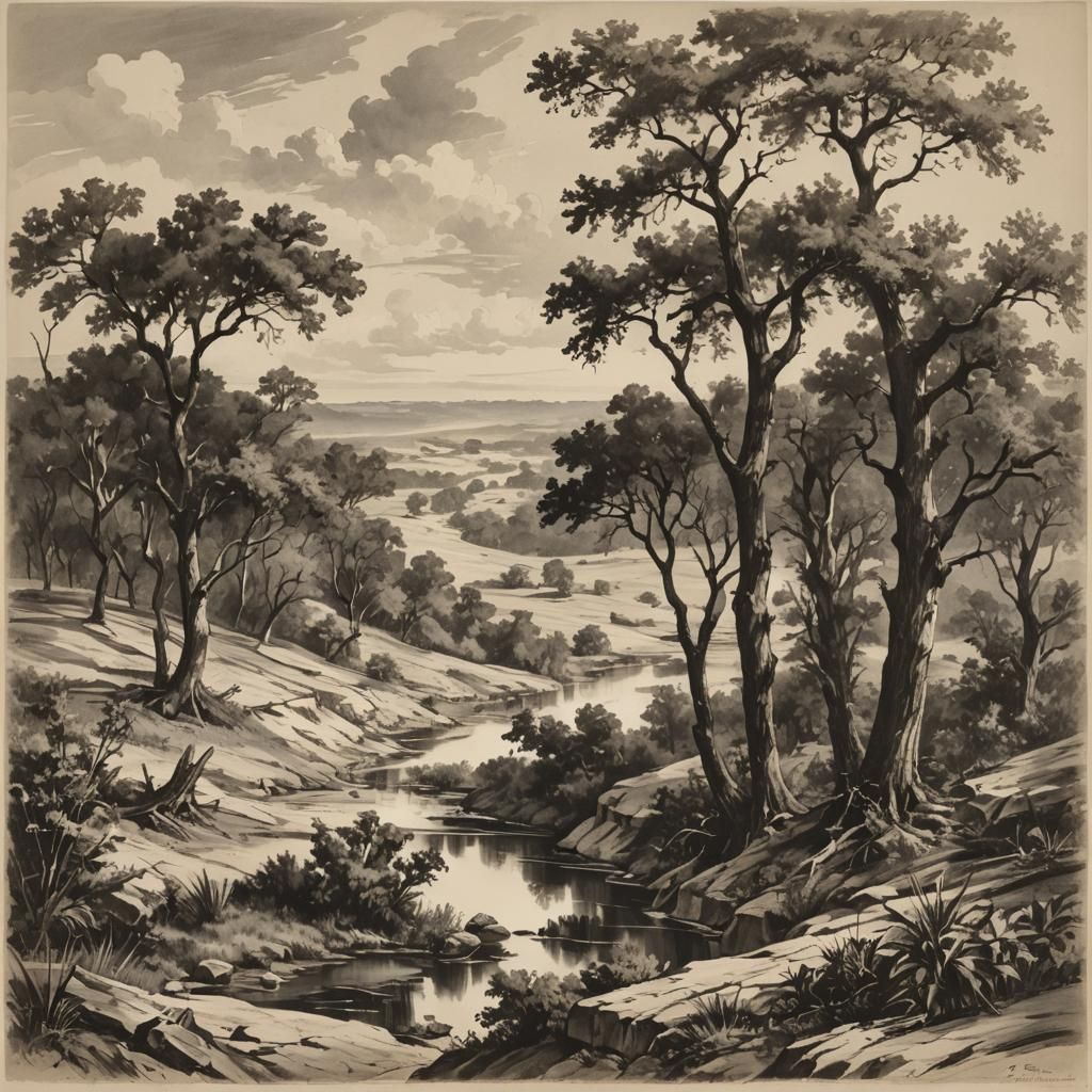 Scenic Brazos River Landscape Image