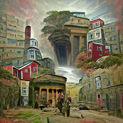 Halifax, Nova Scotia in Hubert Robert Style