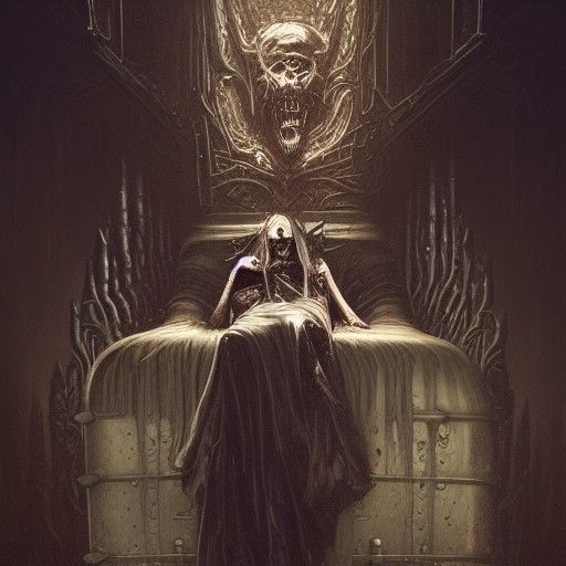 Dreadful Vampire in Coffin Concept Art