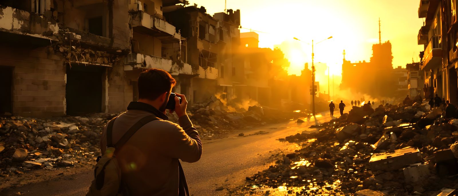 War Photographer Captures Emotion in Devastated City