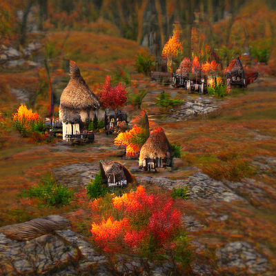 Dwarven Village: Autumn Fantasy in 8K