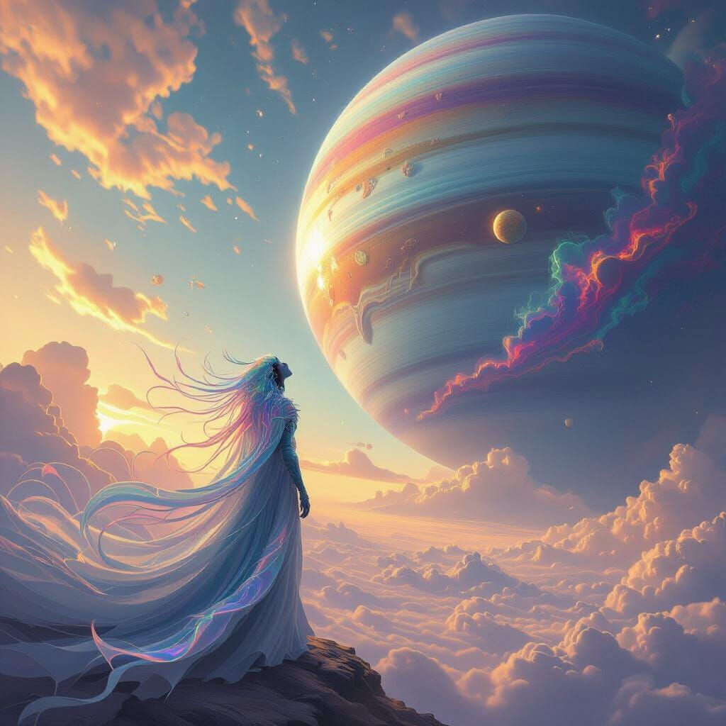 Galactic Creature Sings Approaching Gas Giant in Heavenly Co...