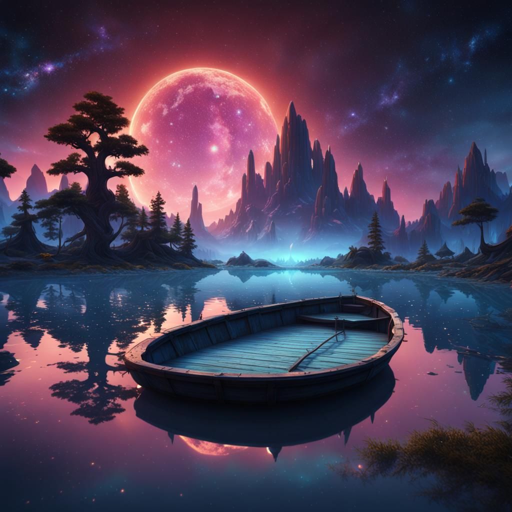 Starry Sky Reflection in Water Drop