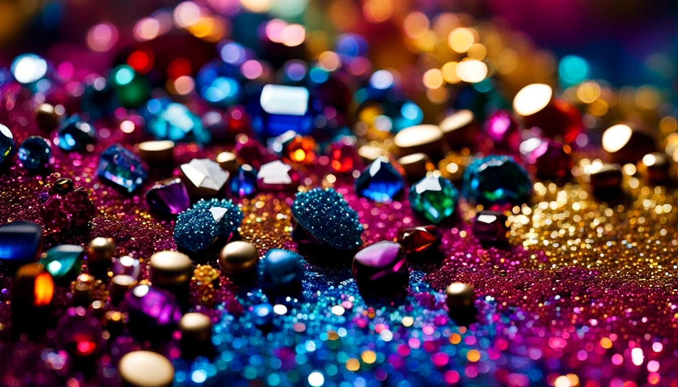 Glitter Factory Explosion in Alcohol Ink Style