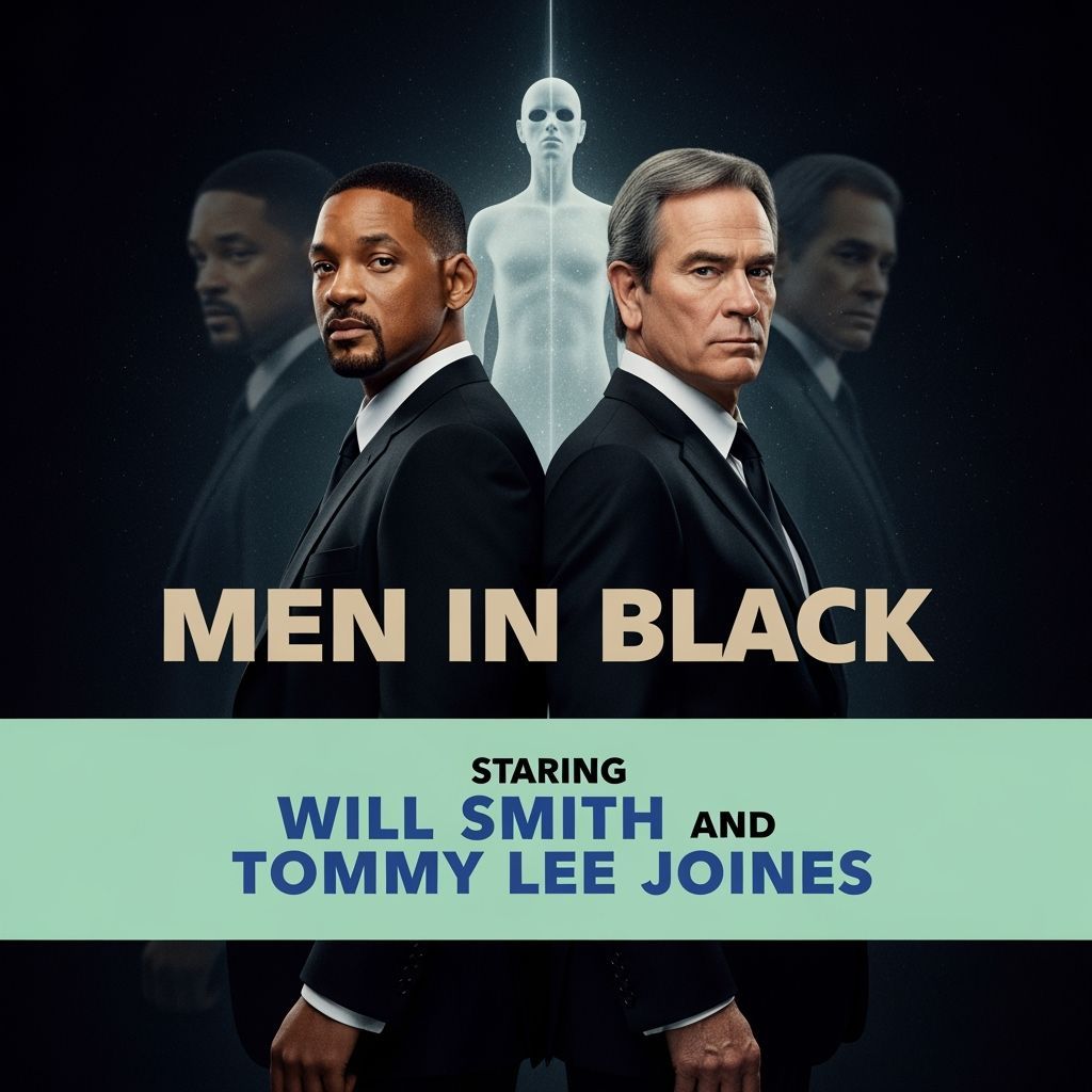 Men In Black Movie Poster with Smith and Jones