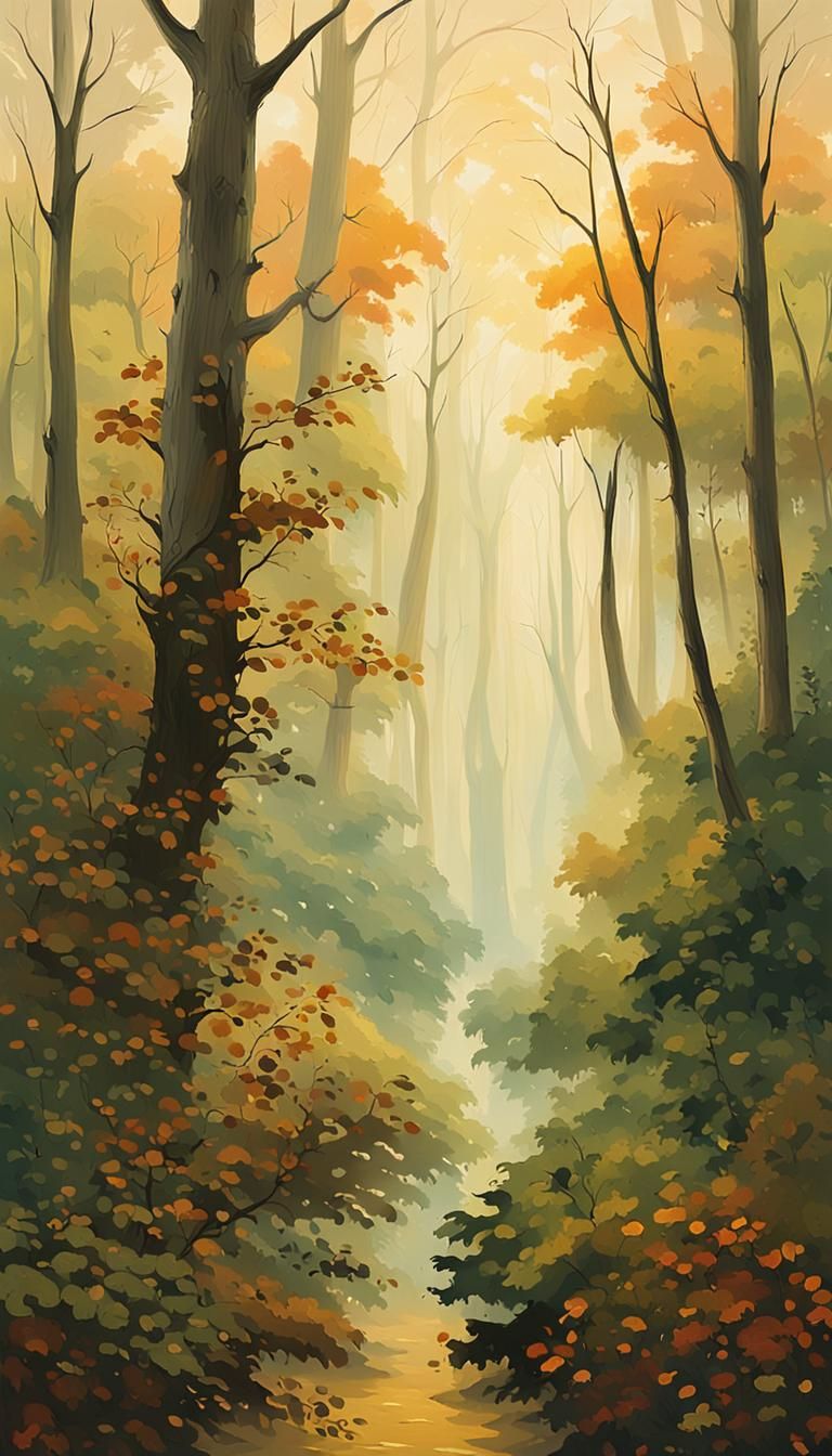 Amazonian Forest Plane Crash in Impressionist Style