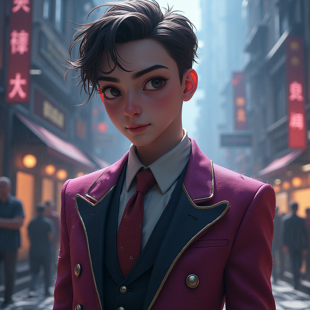 Hyper Modern Suit: Detailed Matte Painting