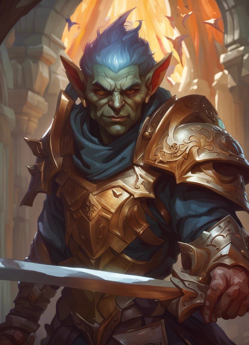 Hobgoblin Paladin Concept Art Portrait