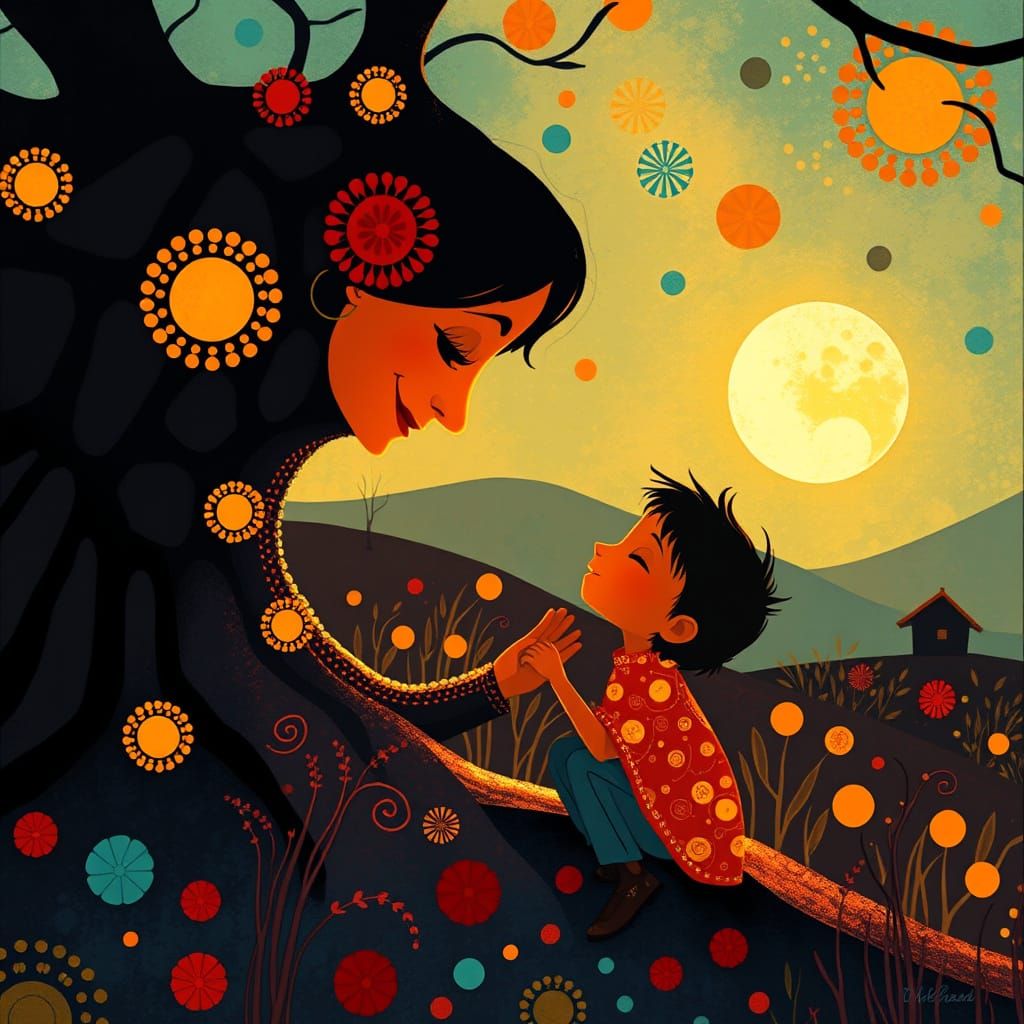 Whimsical Kindness Illustrated with Abstract Patterns