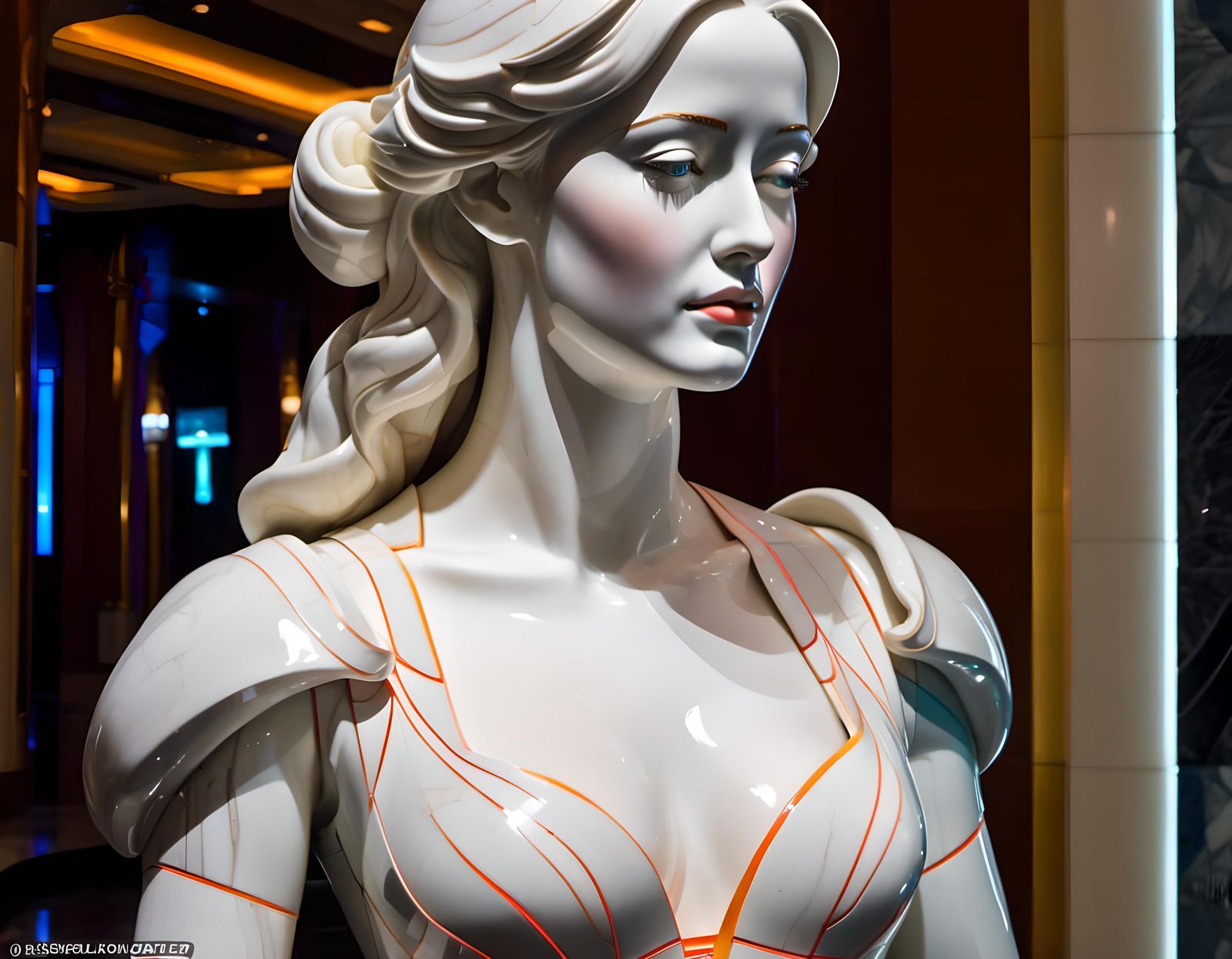 Futureshock - Michelangelo marble statue of Emily Blunt