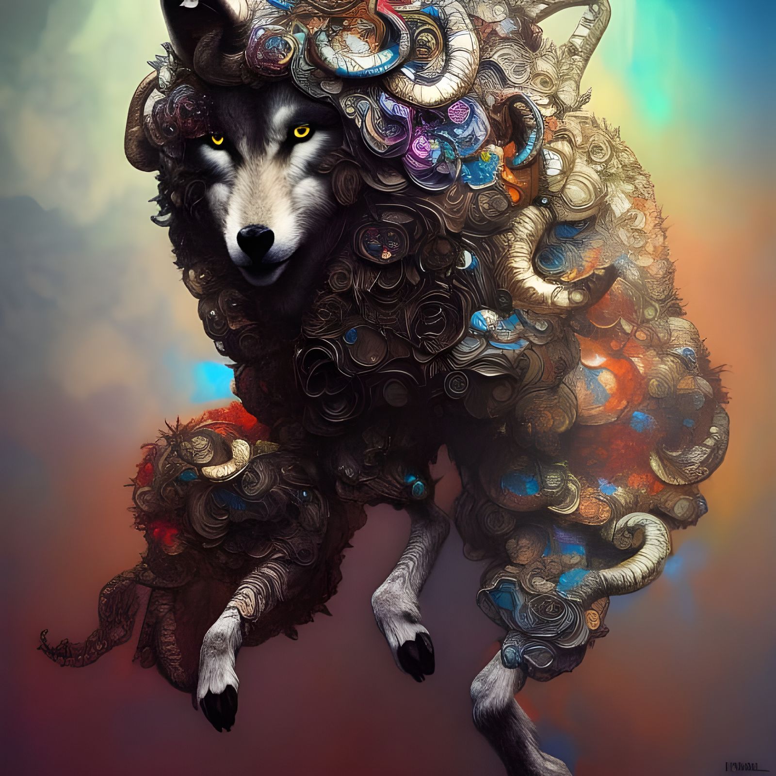 Intricate Wolf in Sheep's Clothing, Fractal Iridescence