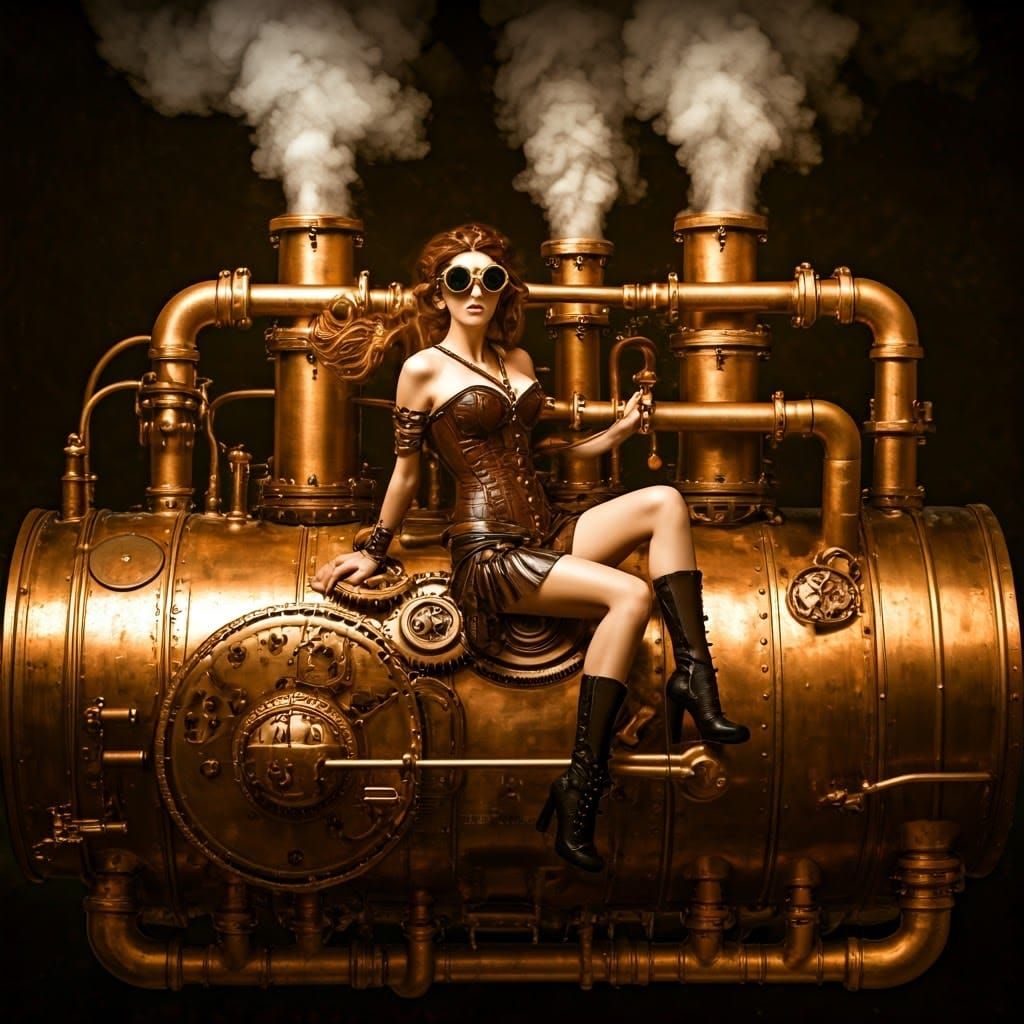 Steampunk Visionary Harnesses Machine Power