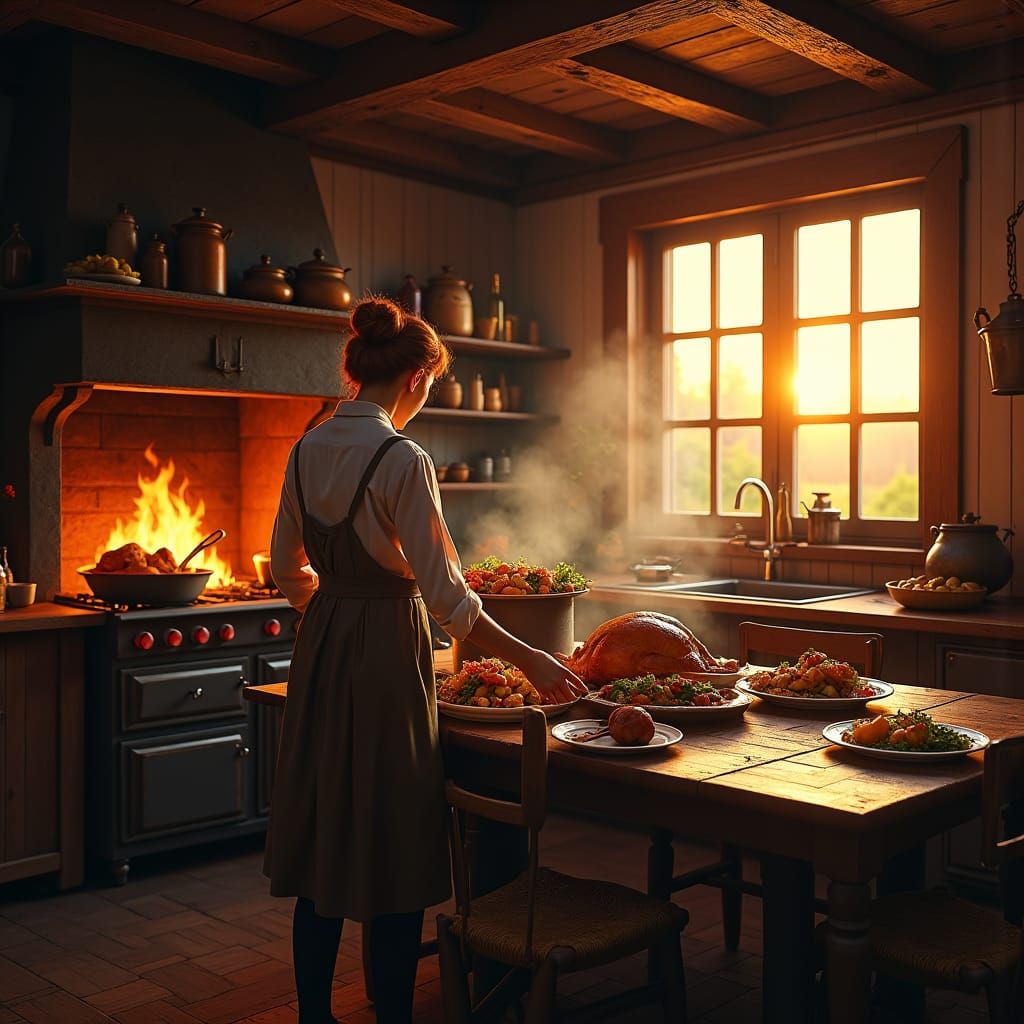 19th Century Quebec Kitchen in Unreal Engine Style