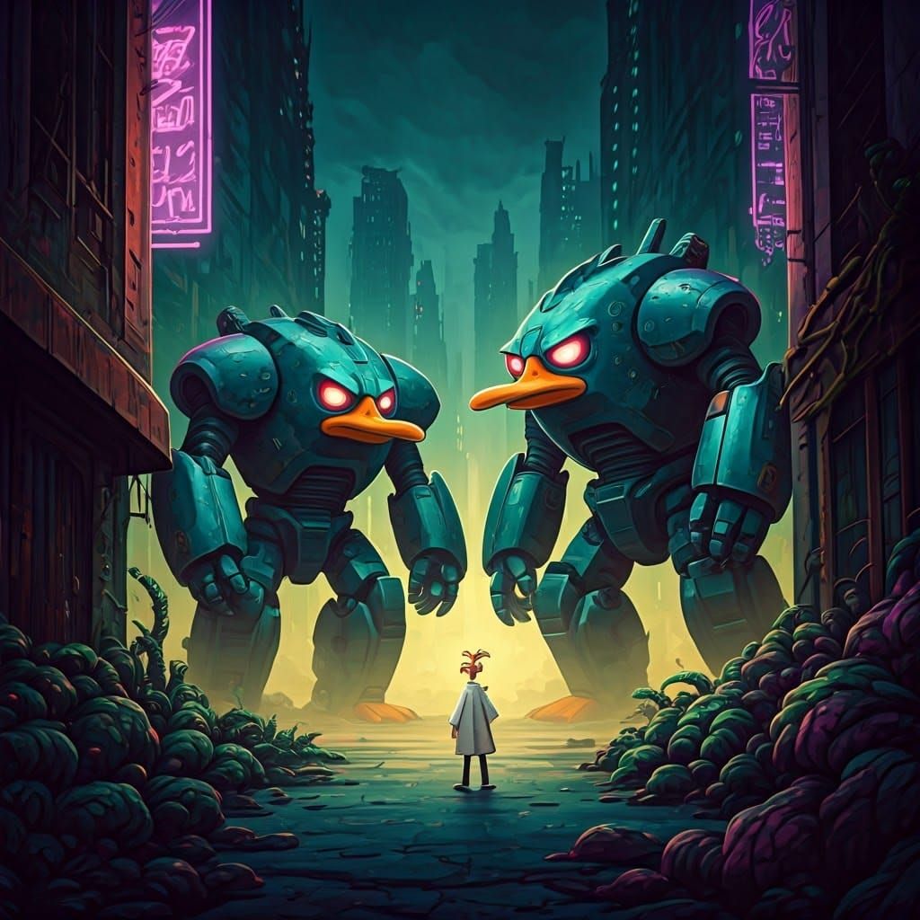 Two Perry the Platypus Mechas?