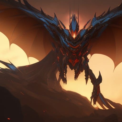 Dragon Metal Sonic: Dark Fantasy Concept Art