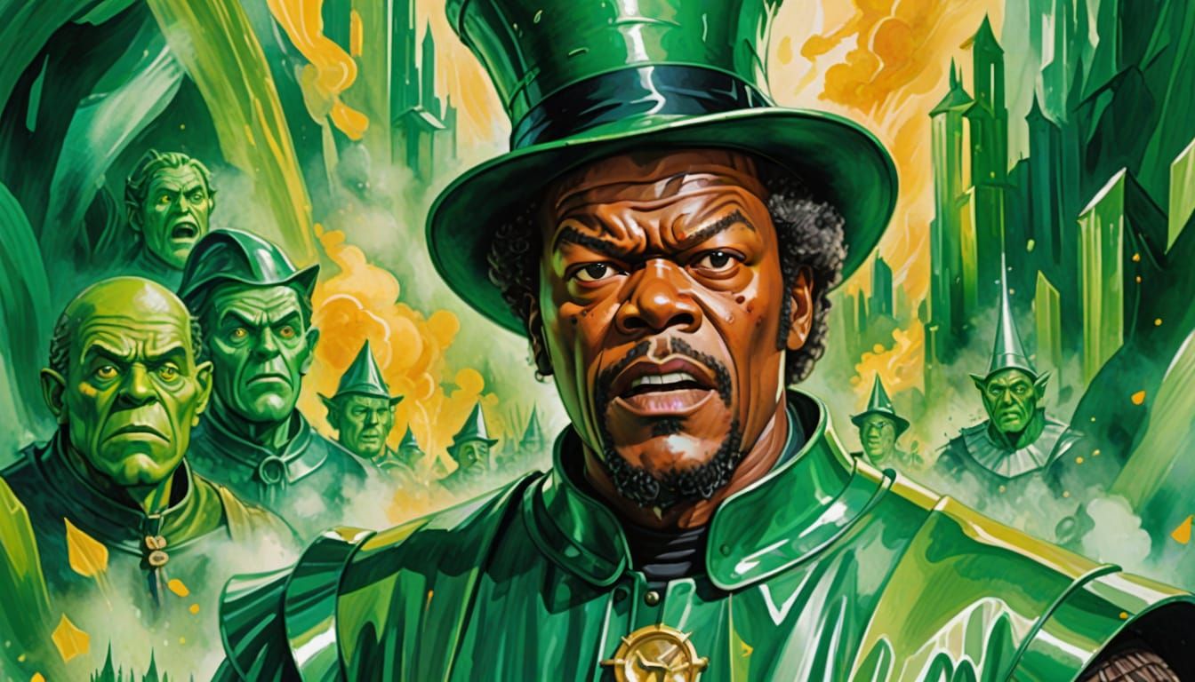 Giant Samuel L. Jackson Head in Emerald City