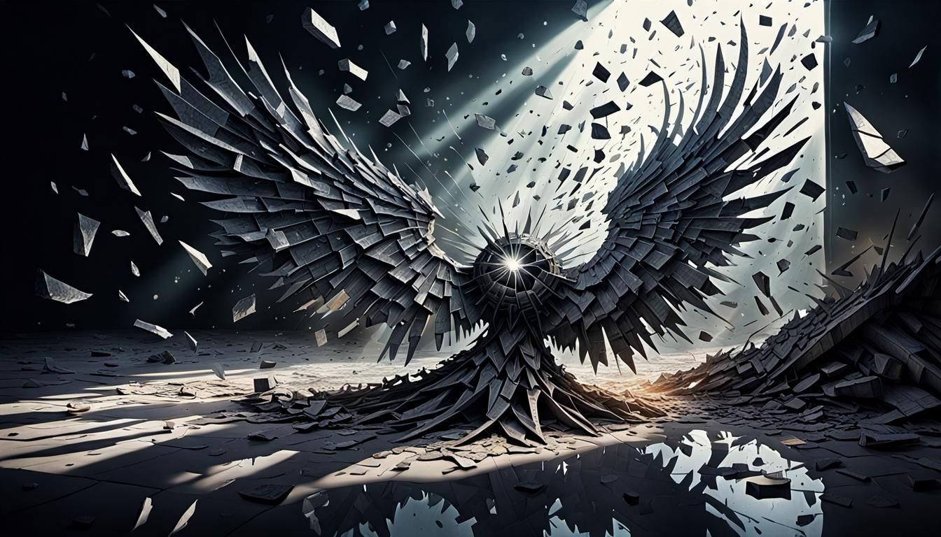 Shattered Soul: A Hyperrealistic Vision of Sorrow