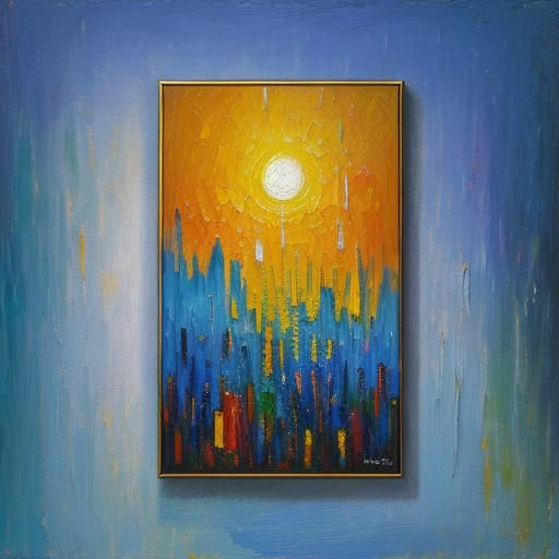 Radiant Impressionist Painting of Pure Sunlight