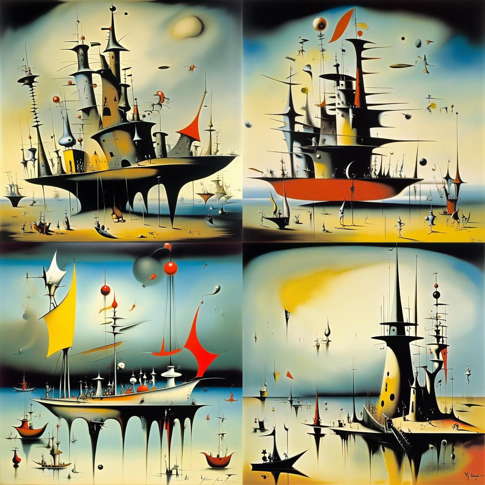 Abstract Surrealist Dreamscape, Inspired by Surrealism