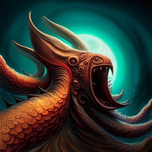 Gothic Kraken Horror in Hyperrealistic Style