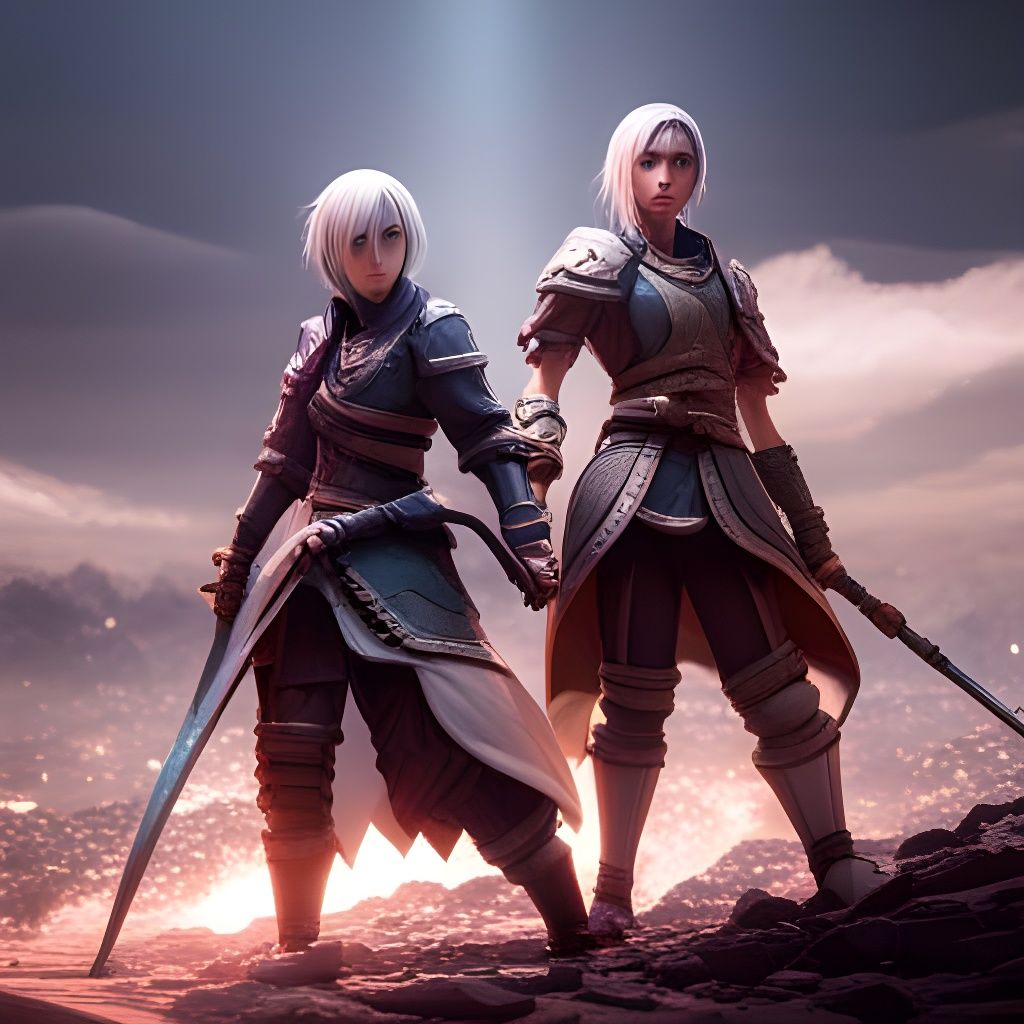 Epic Naraka Blade vs. Nier Character Clash