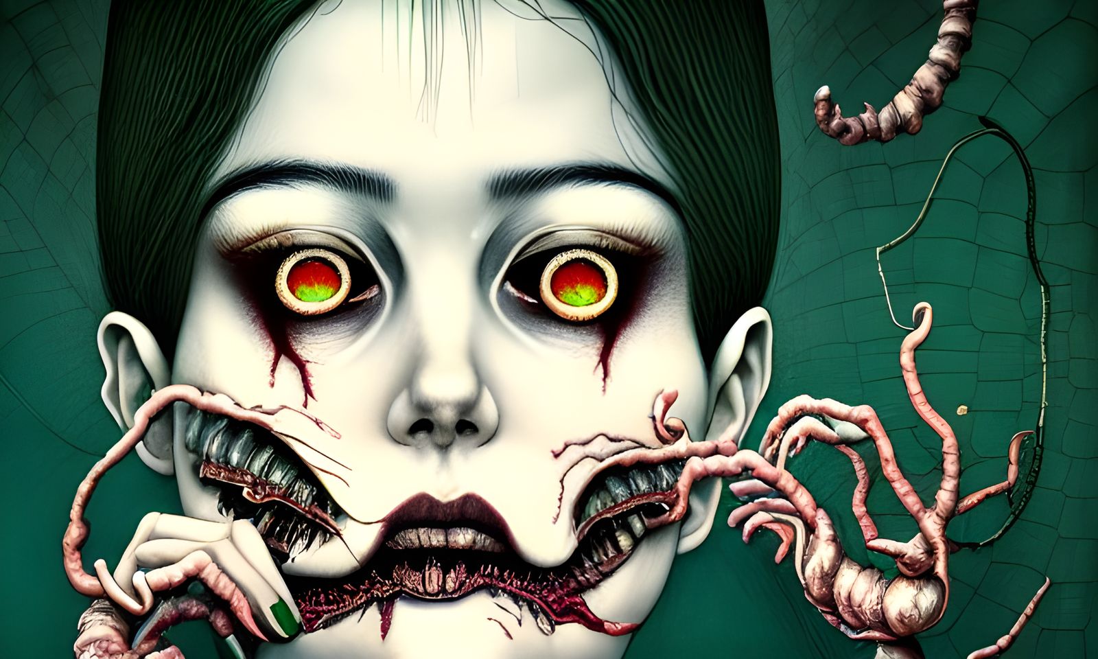 Nightmarish Capitalist in Ito-esque Horror Style