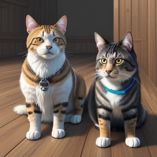 Hyperrealistic Friends in Vibrant Harmony