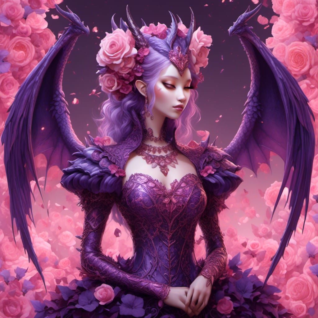 Valentine Dragon Queen in Gothic Style