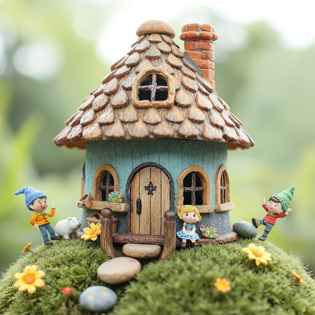 Colorful 2D Pencil Drawn Characters Emerge from Fairytale Ho...