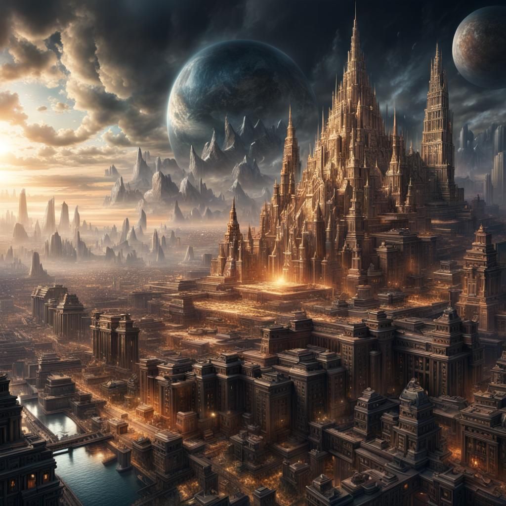 Epic Enlightenment City: Digital Matte Painting