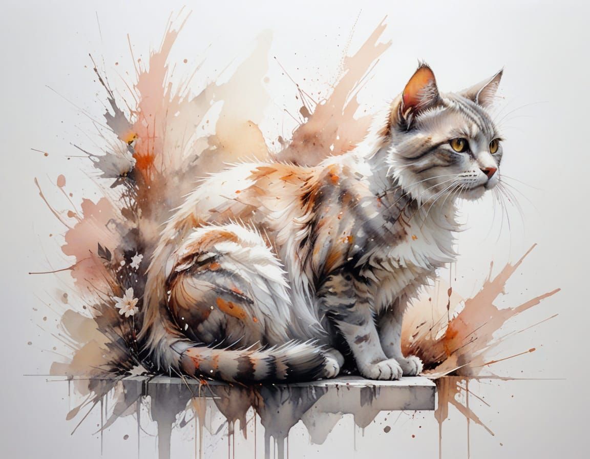 Cat on Windowsill: Morning Light Portrait