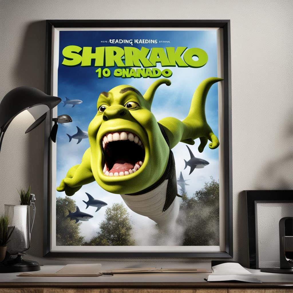 Shrek 10 Sharknado Parody Movie Poster