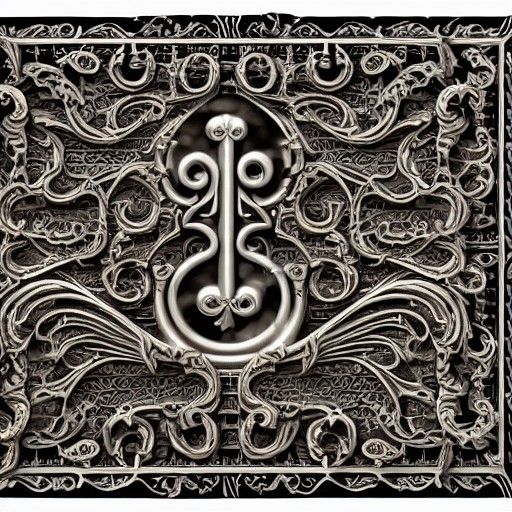 Intricate Skeleton Key in Detailed 3D