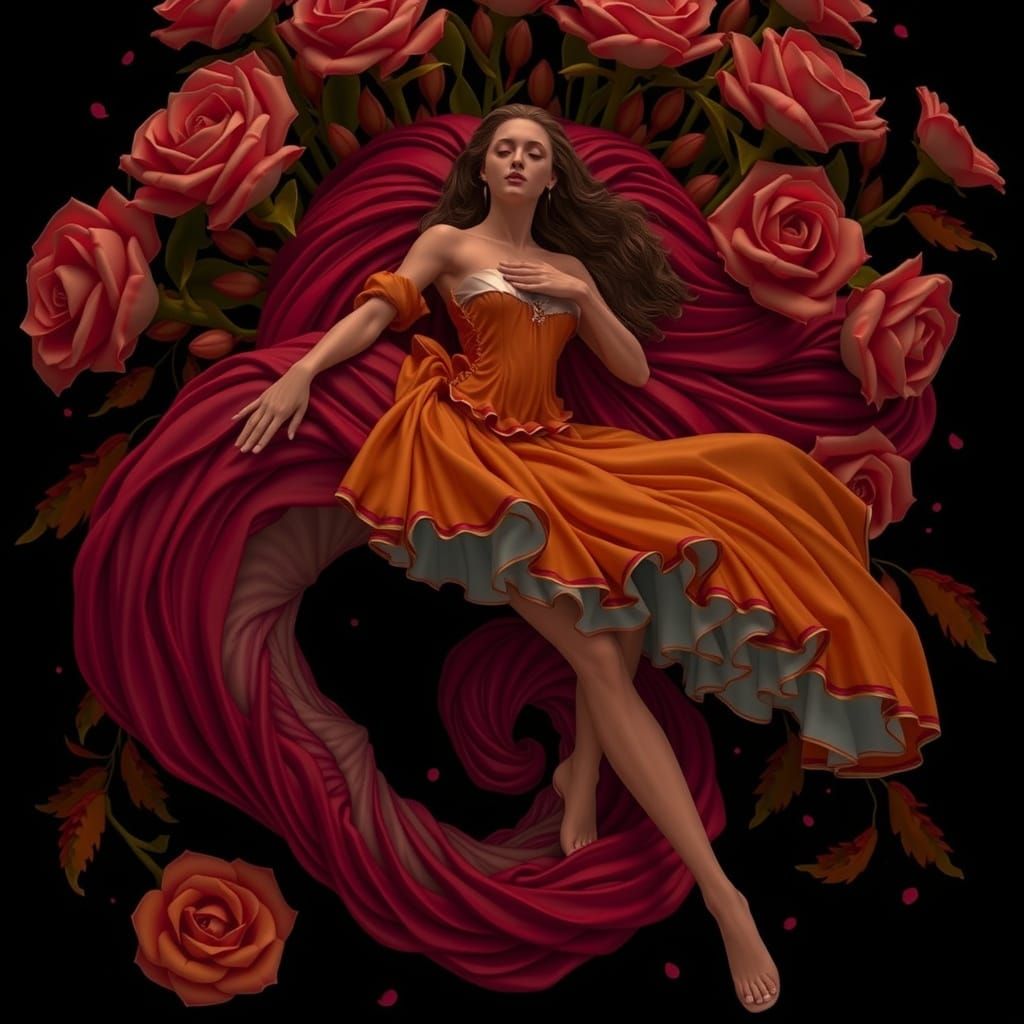 Yellow Dress Sculpture Inspired by the Garden of Earthly Del...