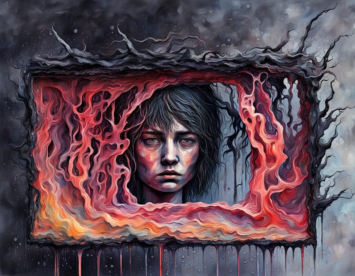 Surreal 3D Rendering of Anxiety and Uncertainty