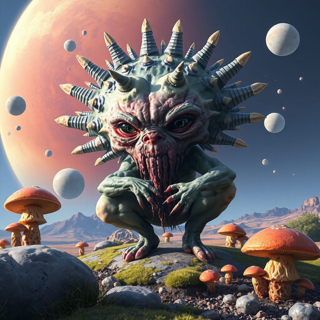 Mutated Alien Species on Otherworldly Exoplanet