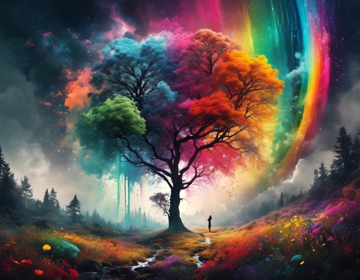 Rainbow Sunshine Evokes Peace and Joy in Nature