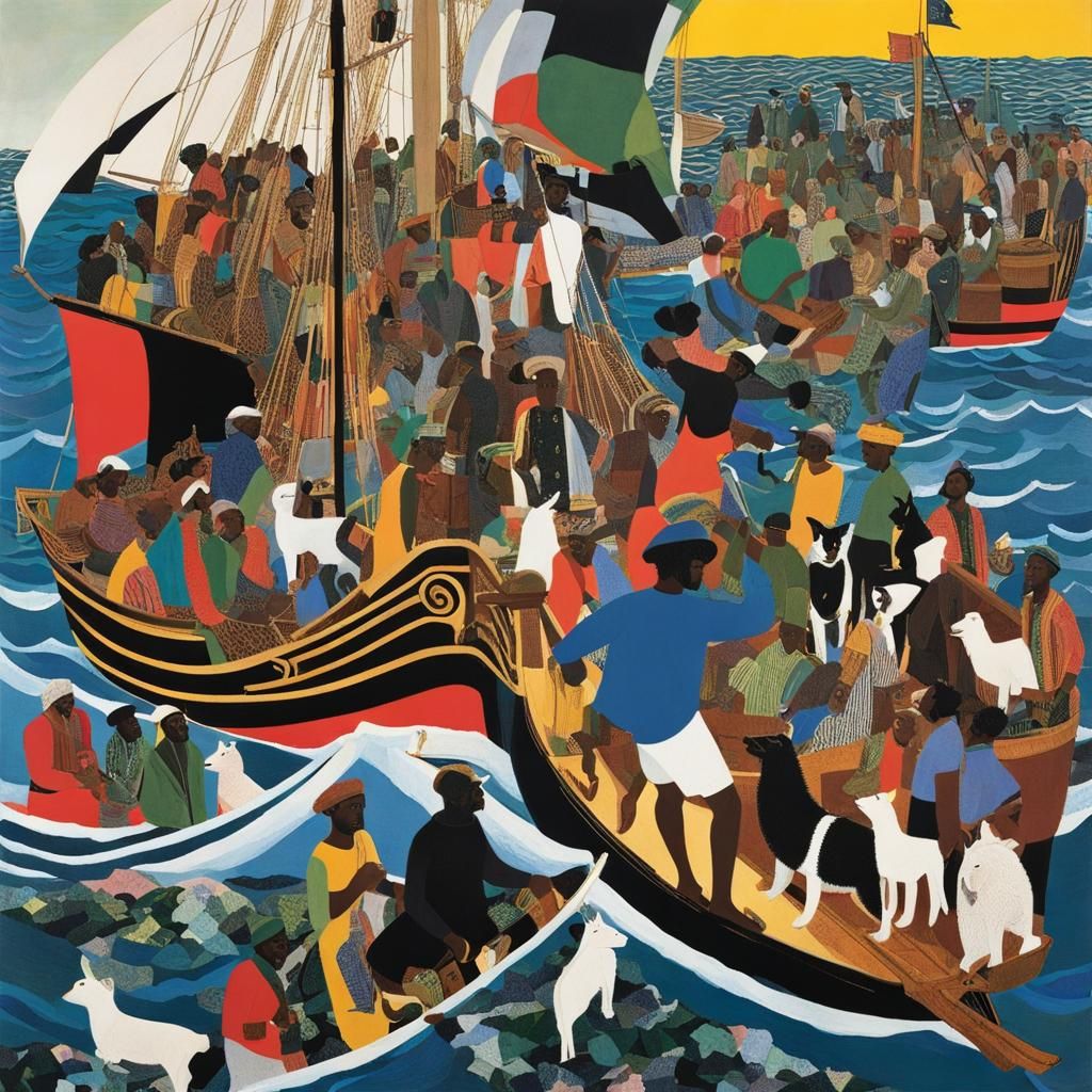 Shepherd's Escape: Maximalist Collage Inspired by Bearden