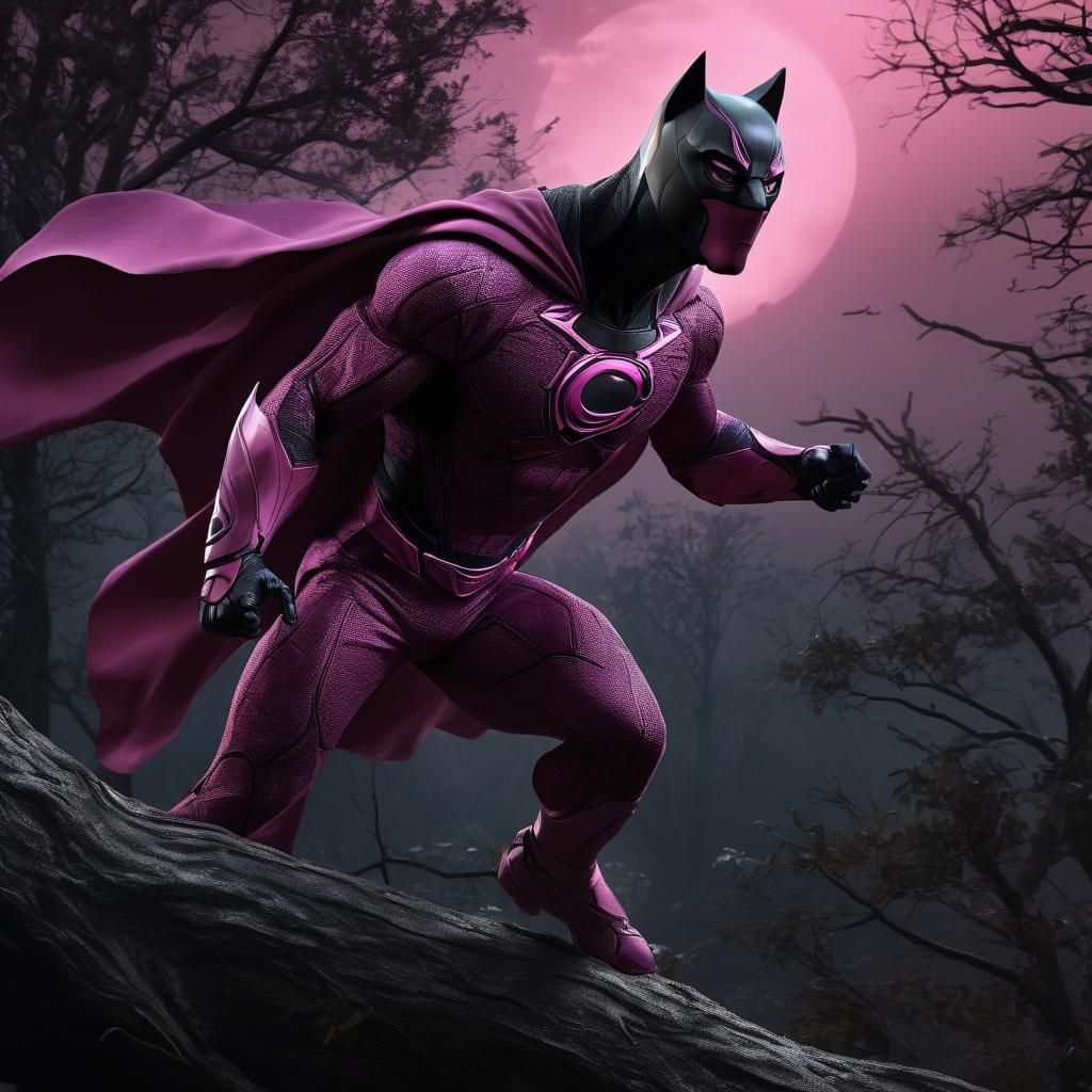 Valion, the couger  superhero soars through the wild night s...